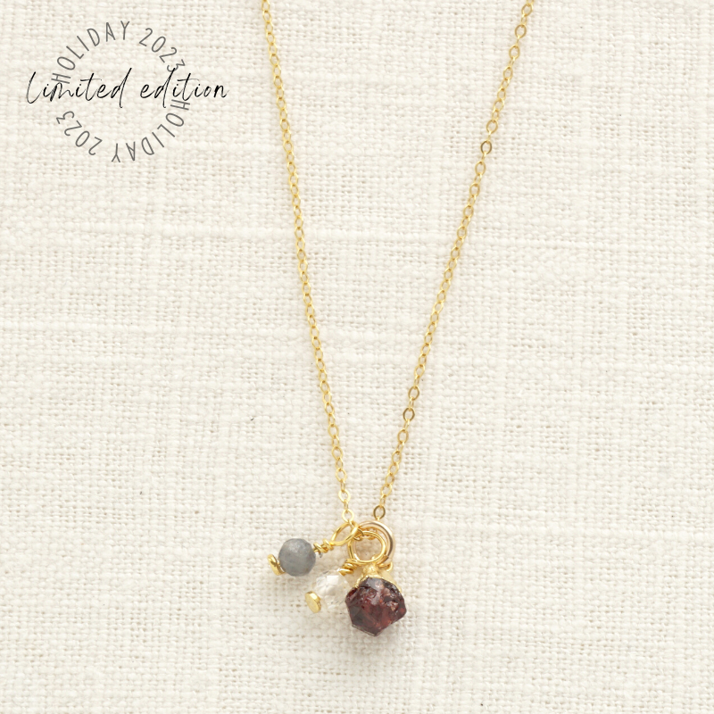 Gold Garnet Nugget Necklace | 2023 Holiday Exclusive