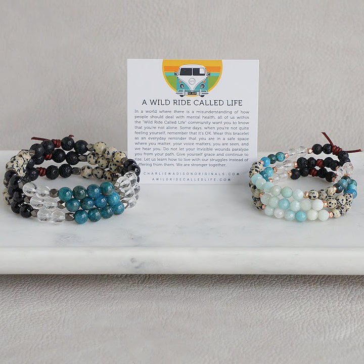 A Wild Ride Called Life - Women’s Bracelet with Meaning Card - In a world where there is a misunderstanding of how people should deal with mental health, all of us within the Wild Ride Called Life community want you to know that you’re not alone. Wear this bracelet as an everyday reminder that you are in a safe space where you matter, your voice matters, you are seen, and we hear you. Let us learn how to live with our struggles instead of suffering from them. We are stronger together.
