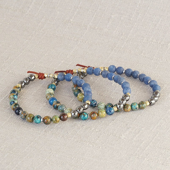 Abundance Mini Bracelet Stack of Three, Empowerment Collection, Positive Mindset, Opportunity, Abundant, Inspire, Gratitude