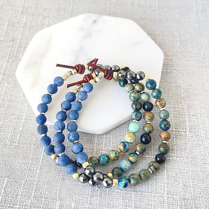 Abundance Mini Bracelet Stack of Three, Empowerment Collection, Positive Mindset, Opportunity, Abundant, Inspire, Gratitude