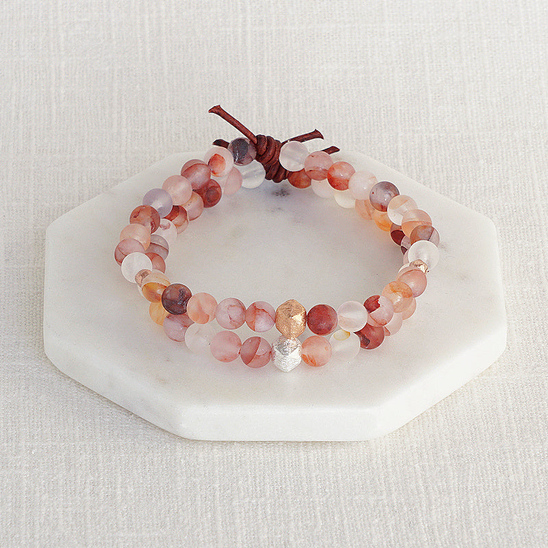 Peach Quartz Affirmation Mini Bracelet | Choose your Affirmation