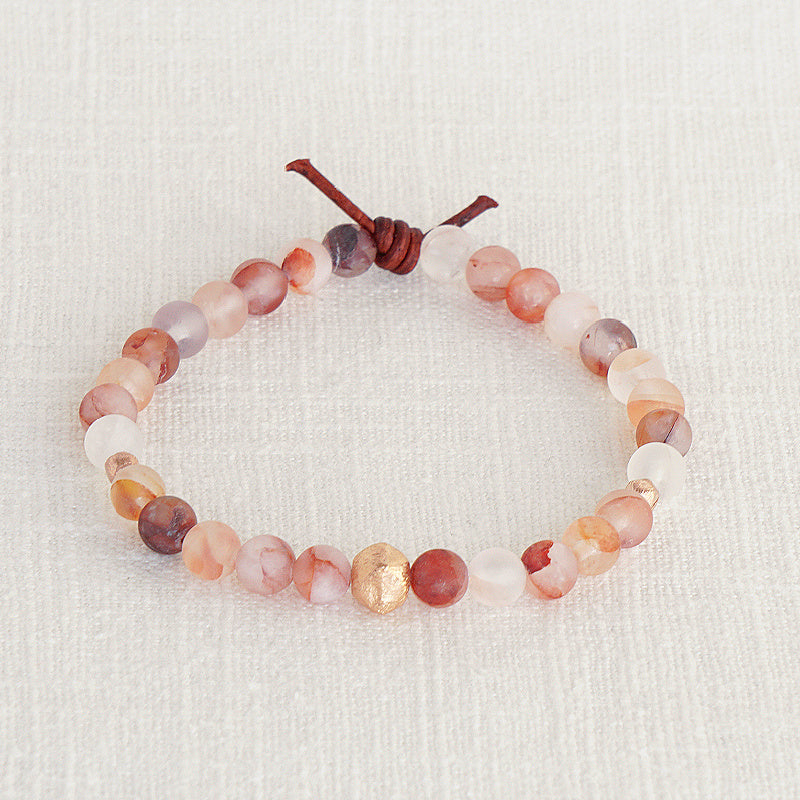 Peach Quartz Affirmation Mini Bracelet | Choose your Affirmation