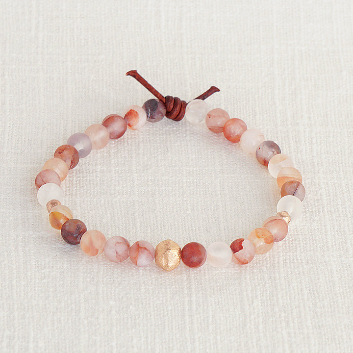 Peach Quartz Affirmation Mini Bracelet | Choose your Affirmation