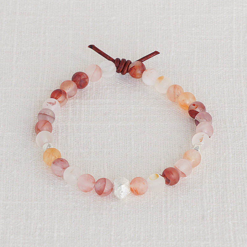 Peach Quartz Affirmation Mini Bracelet | Choose your Affirmation