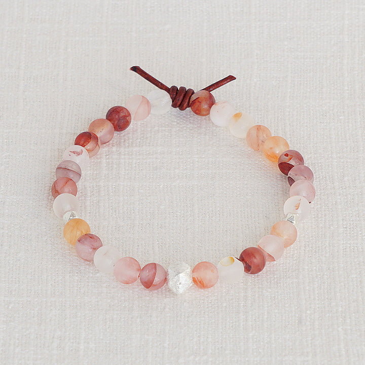 Peach Quartz Affirmation Mini Bracelet | Choose your Affirmation