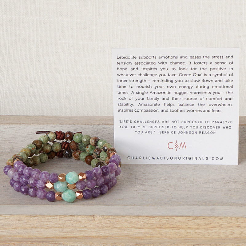 Caregiver Mini Bracelet with Meaning Card - Wear the Caregiver Bracelet as your everyday reminder to keep hope alive, to also take time to take care of YOU, and to never give up, even on the toughest of days.