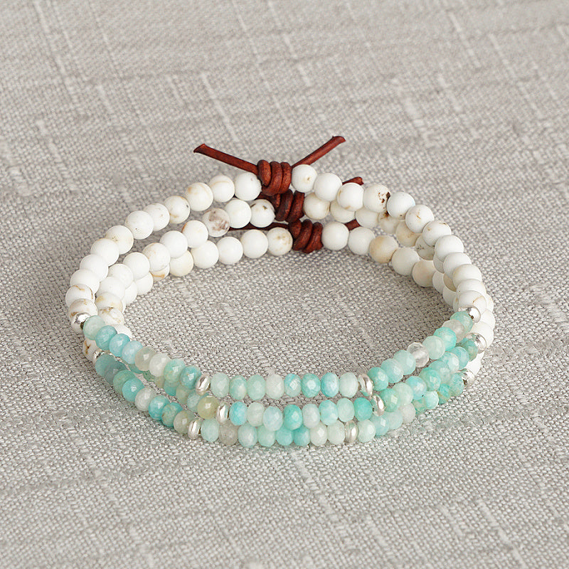 Dream Big Bracelet - Peru Amazonite | Tiny Stacker
