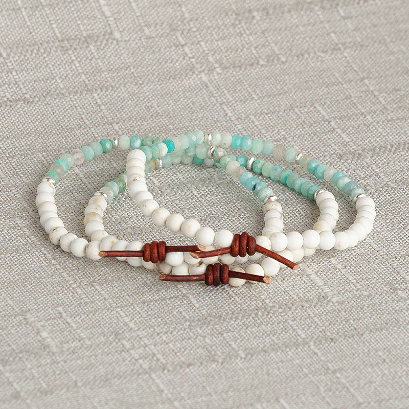 Dream Big Bracelet - Peru Amazonite | Tiny Stacker