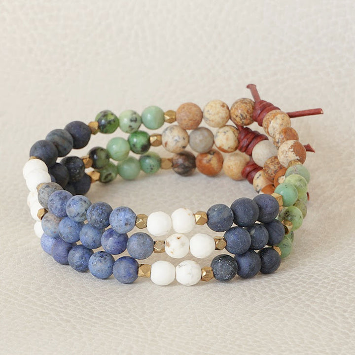 Home of The Brave Mini Bracelet Stack of Three, Military Tribute Bracelet, Military Jewelry, Military Family, Armed Forces, Military Spouse Jewelry