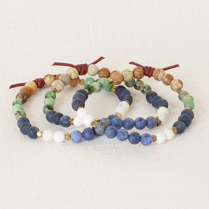 Home of The Brave Mini Bracelet Stack of Three, Military Tribute Bracelet, Military Jewelry, Military Family, Armed Forces, Military Spouse Jewelry