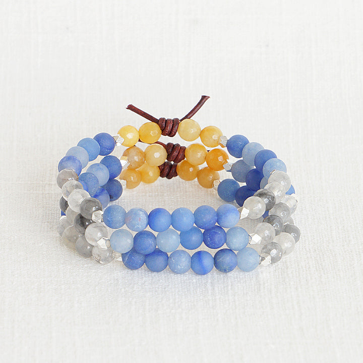 In My Heart Air Force Bracelet Stack of 3, Military Tribute Bracelet, Support The Troops, PCS, Deployment, Military Spouse Jewelry