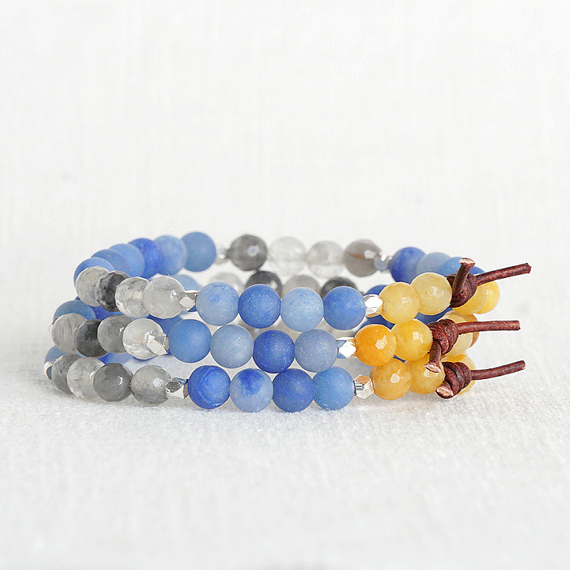 In My Heart Air Force Bracelet Stack of 3, Military Tribute Bracelet, Support The Troops, PCS, Deployment, Military Spouse Jewelry