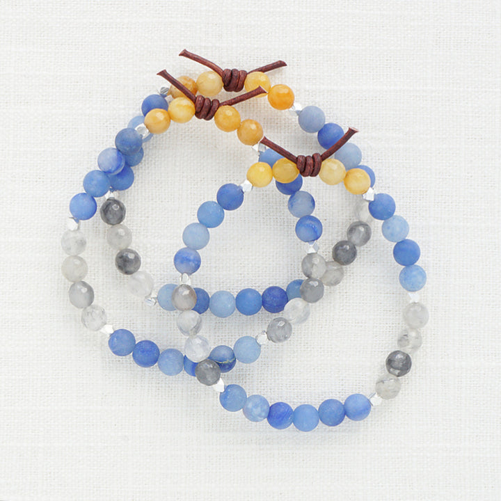 In My Heart Air Force Bracelet Stack of 3, Military Tribute Bracelet, Support The Troops, PCS, Deployment, Military Spouse Jewelry
