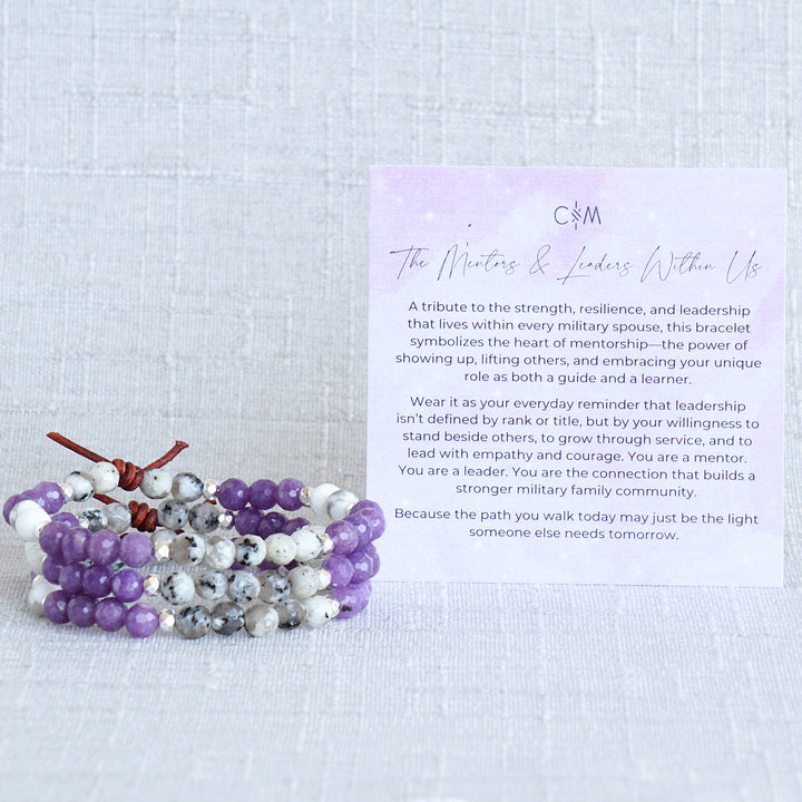 The Mentors & Leaders Within Us Mini Bracelet | Military Spouse Advocacy Network Collaboration