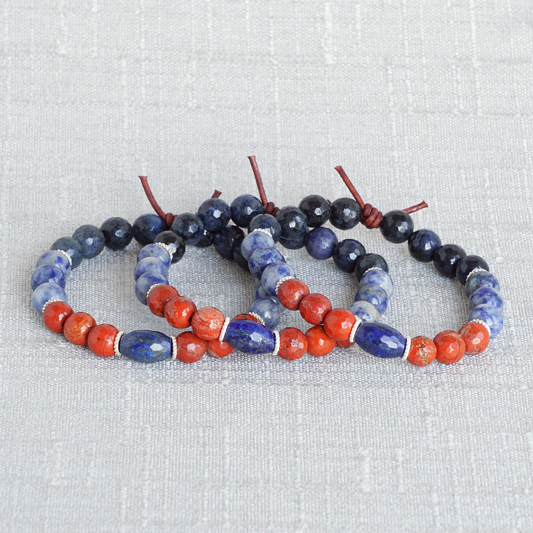 Military Mom Bracelet Stack, Military Jewelry, Military Family Jewelry, Deployment, Soldier, Sailor, Airman, Marine, Coastie, Armed Forces