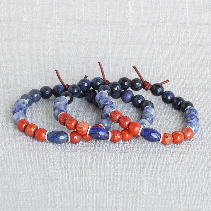 Military Mom Bracelet Stack, Military Jewelry, Military Family Jewelry, Deployment, Soldier, Sailor, Airman, Marine, Coastie, Armed Forces