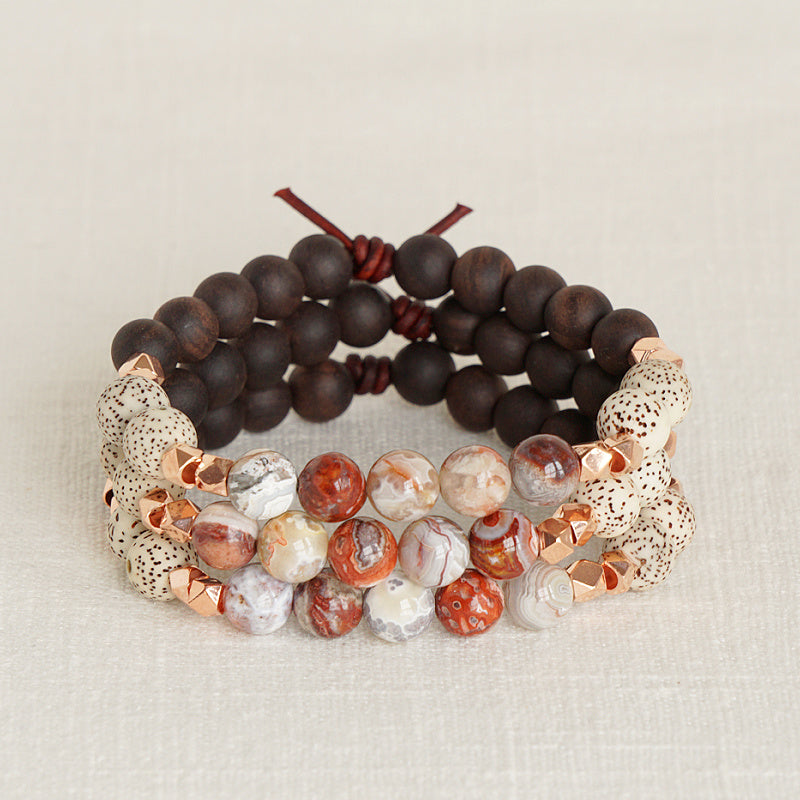 Perseverance - Laguna Lace Agate | Essential Oil Diffuser Bracelet