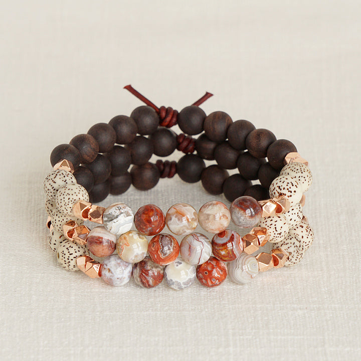 Perseverance - Laguna Lace Agate | Essential Oil Diffuser Bracelet