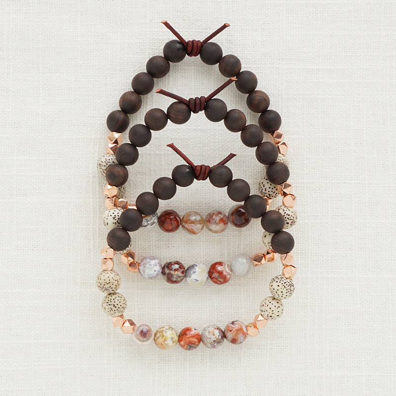 Perseverance - Laguna Lace Agate | Essential Oil Diffuser Bracelet