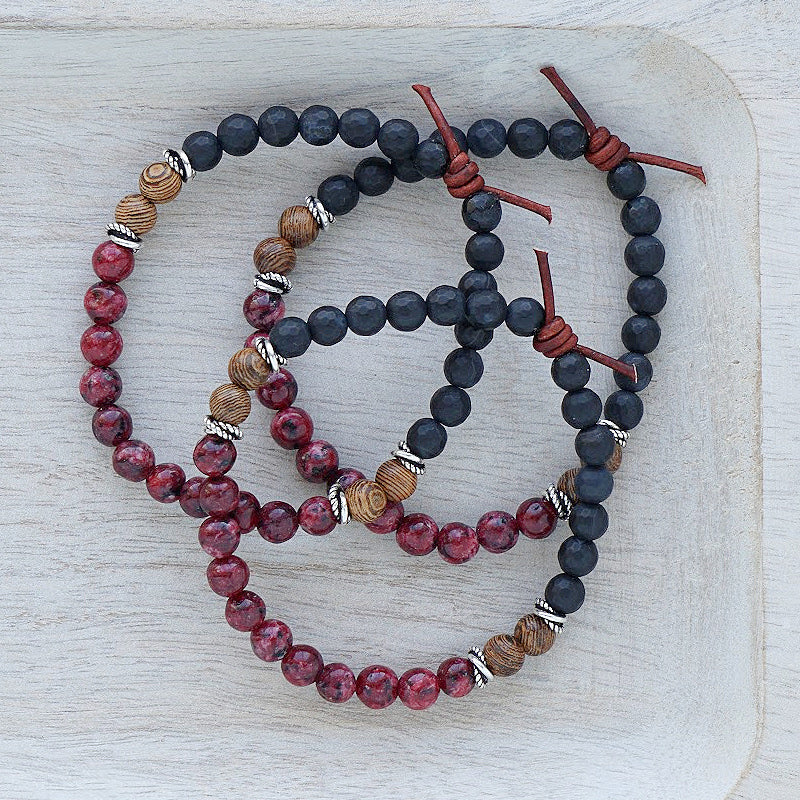 Remember Everyone Deployed (RED) Mini Bracelet Stack of Three, Military Jewelry, Military Spouse Jewelry, Deployment, PCS, Support The Troops, Military Family Jewelry, R.E.D. Fridays, Deployed Troops