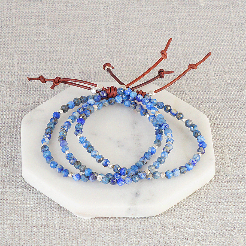 Tiny Mantras Bracelet - Lapis Lazuli | Daily Intention Bracelet