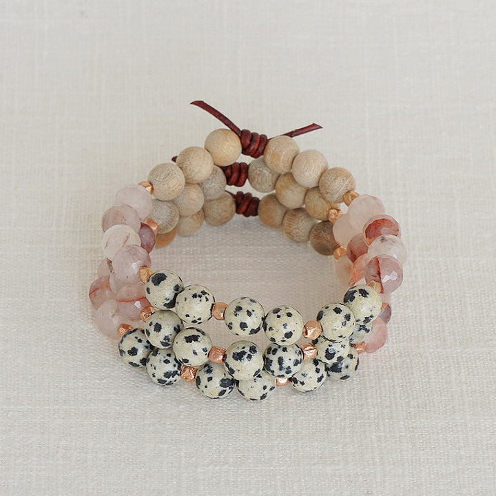 Trust Your Journey Blush Bracelet Stack, Personal Journey, Growth, Everything Happens for A Reason, Personal Lessons, Inspirational Bracelet