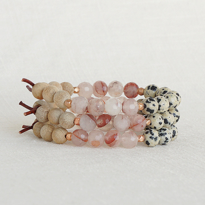 Trust Your Journey Blush Bracelet Stack, Personal Journey, Growth, Everything Happens for A Reason, Personal Lessons, Inspirational Bracelet