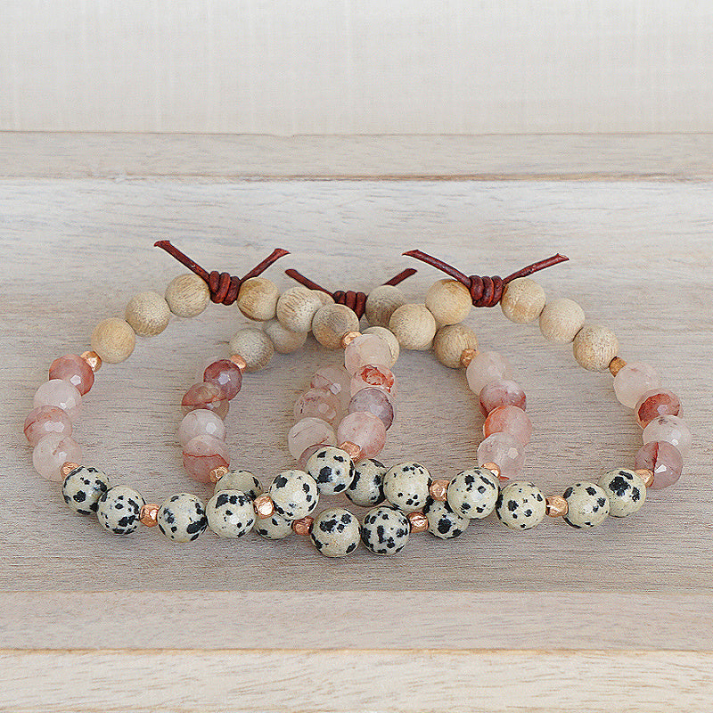 Trust Your Journey Blush Bracelet Stack, Personal Journey, Growth, Everything Happens for A Reason, Personal Lessons, Inspirational Bracelet