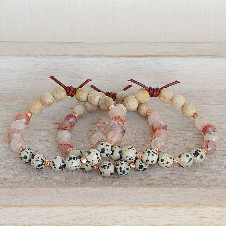 Trust Your Journey Blush Bracelet Stack, Personal Journey, Growth, Everything Happens for A Reason, Personal Lessons, Inspirational Bracelet