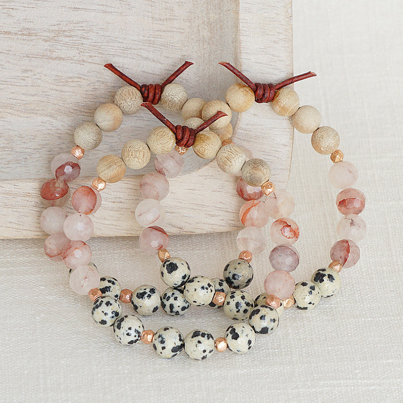 Trust Your Journey Blush Bracelet Stack, Personal Journey, Growth, Everything Happens for A Reason, Personal Lessons, Inspirational Bracelet