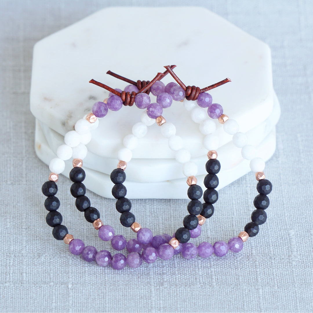Until We Meet Again Bracelet - Lepidolite | A Bereavement Bracelet