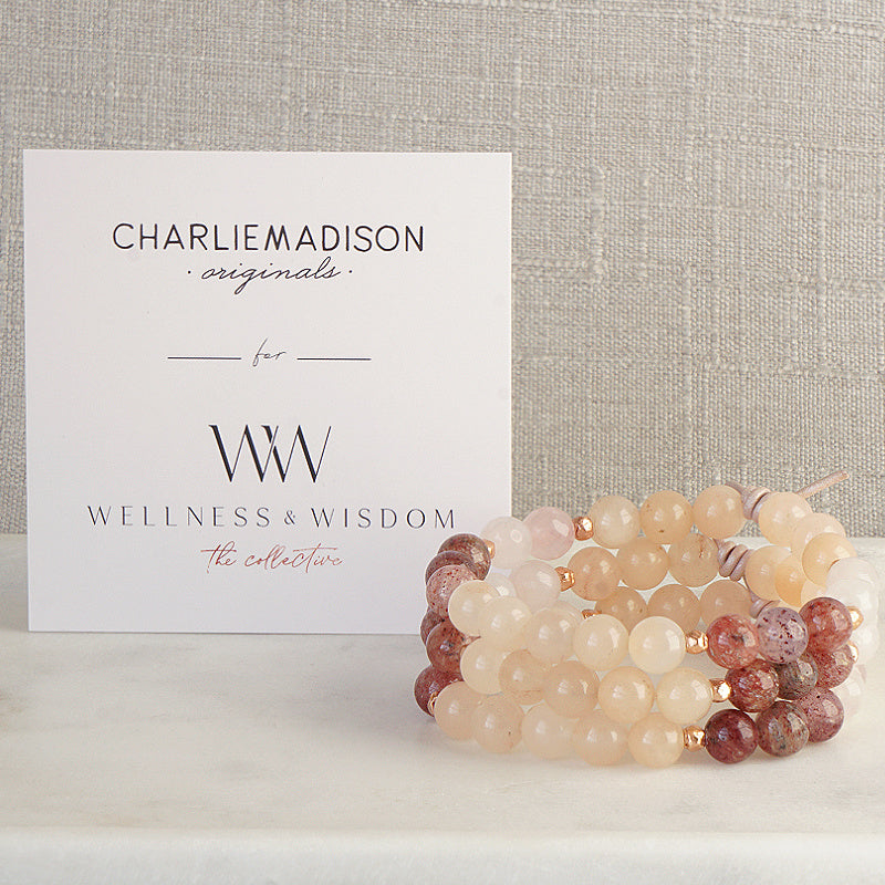 Women Who Do Wonders Bracelet Stack of Three with Meaning Card - A beautiful collaboration between Charliemadison Originals and Wellness & Wisdom collective. The Wellness & Wisdom mission is to build, ignite, and inspire wellness and purpose for women around the globe.