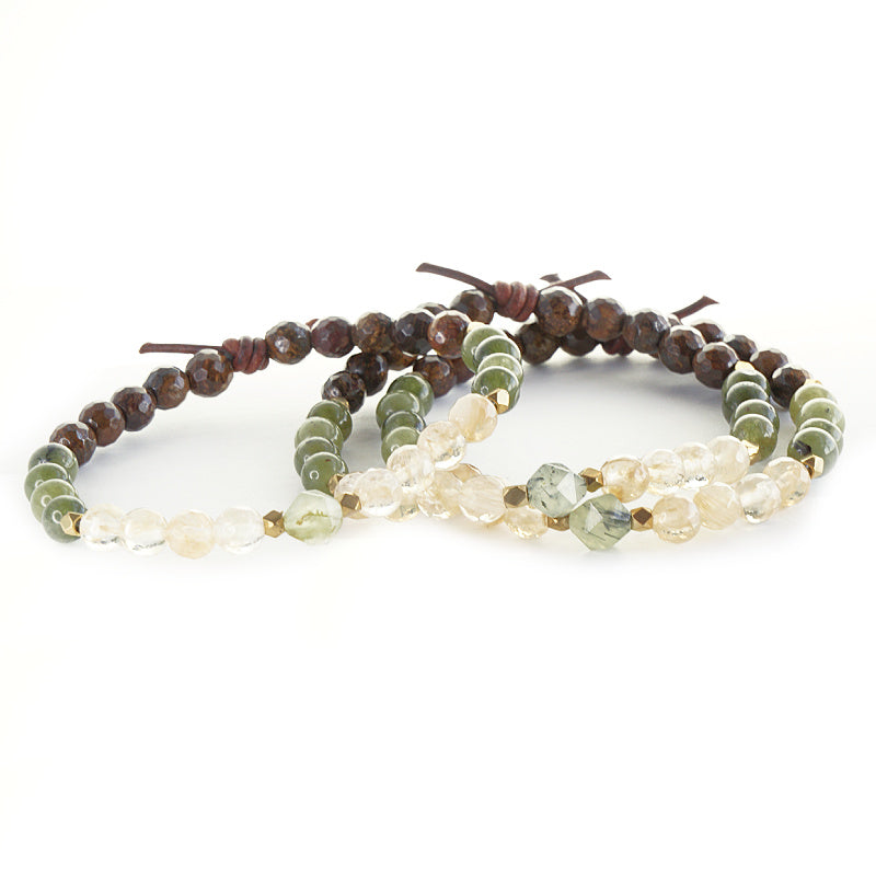 One Day Closer Mini Bracelet Stack of Three, Deployment, PCS, Military Jewelry, Military Spouse Jewelry, Military Family Jewelry