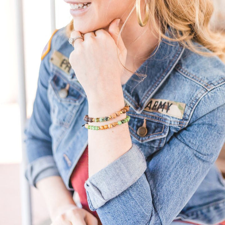 Military Spouse, Military Mom, Military Girlfriend, Military Jewelry Army, Military, Military Jewelry Marines, Military Tribute. Made with love in the USA by a military family. 5% of every sale is donated to organizations that support military service members and their families.