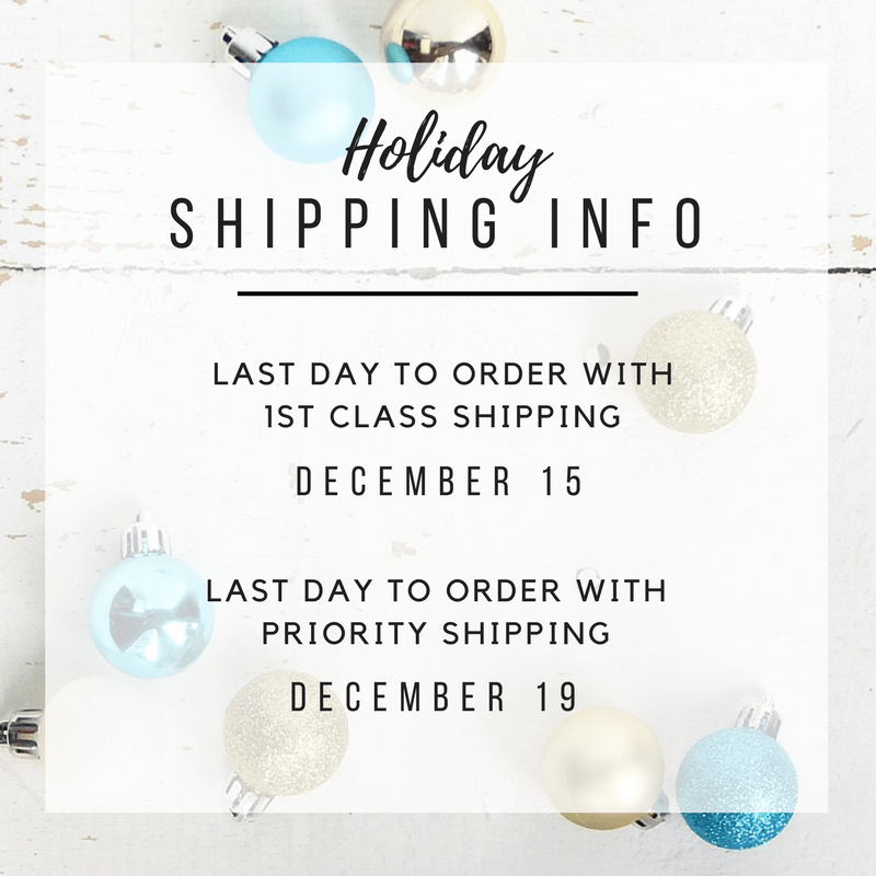 Holiday Order Deadlines - Charliemadison Originals LLC