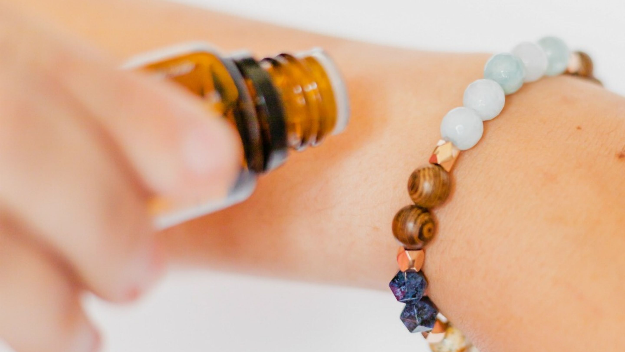 Wood bead bracelets to use with essential oils