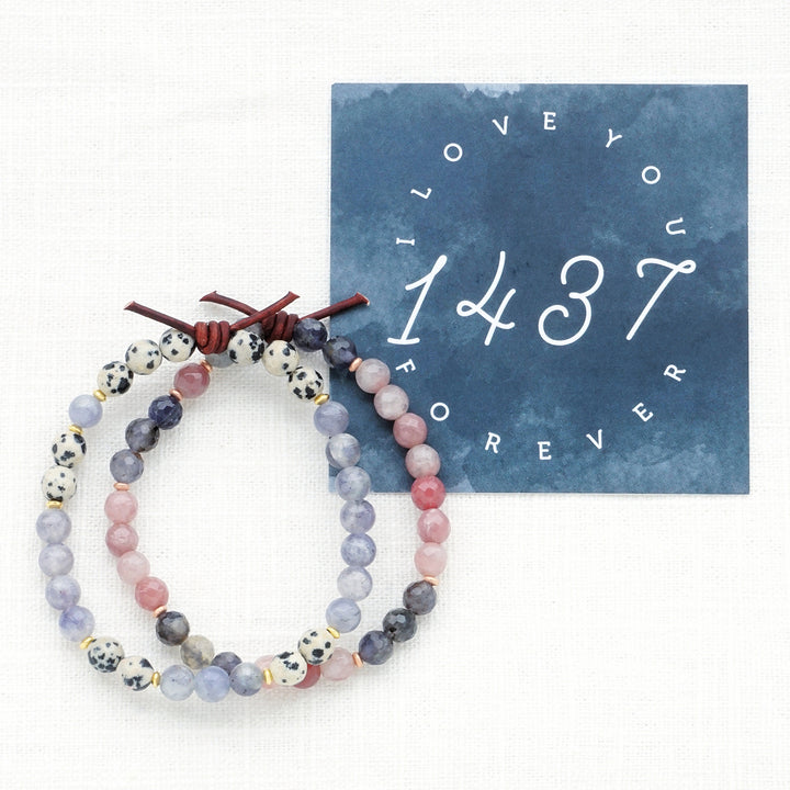 1437 Mini Bracelet - Sunstone Iolite | I Love You Forever Secret Code Bracelet