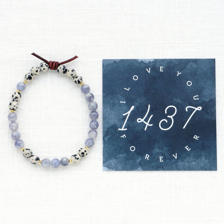 1437 Mini Bracelet - Sunstone Iolite | I Love You Forever Secret Code Bracelet