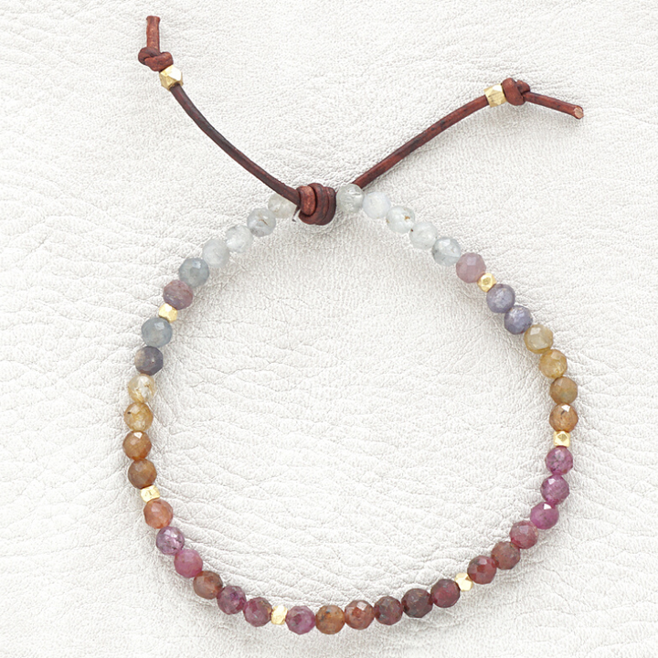 Tiny Mantras Bracelet - Ruby, Tourmaline, Sapphire & Moonstone | 2023 Holiday Exclusive