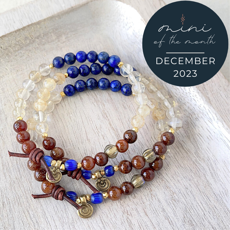 Thank You Bracelet - Denim & Champagne Quartz – Charliemadison