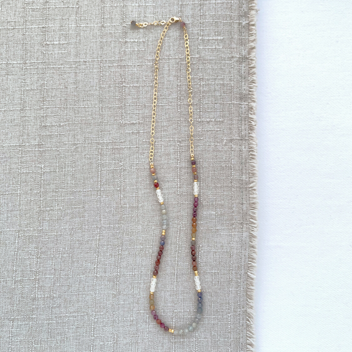 Golden Mixed Gemstone Necklace | 2023 Holiday Exclusive