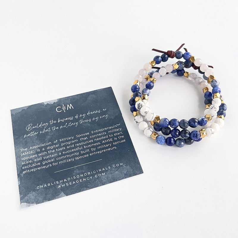 Charliemadison X AMSE Mini Bracelet | Association of Military Spouse Entrepreneurs X Charliemadison Collaboration