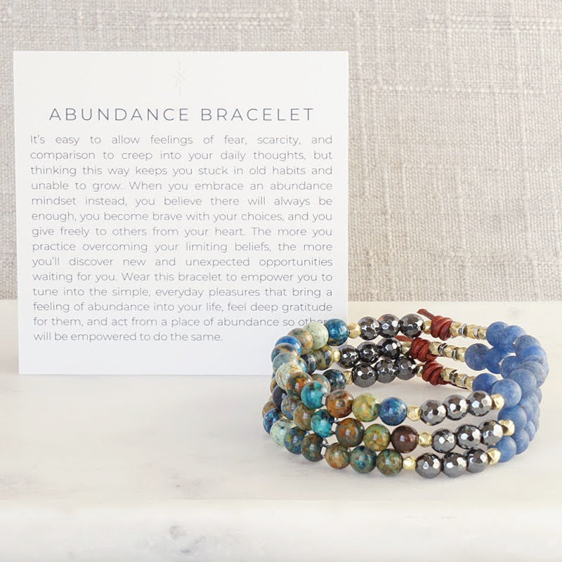 Abundance Mini Bracelet with Meaning Card - When you embrace an abundance mindset instead, you believe there will always be enough, you become brave with your choices, and you give freely to others from your heart. Wear this bracelet to empower you to tune into the simple, everyday pleasures that bring a feeling of abundance into your life, feel deep gratitude for them, and act from a place of abundance so others will be empowered to do the same.