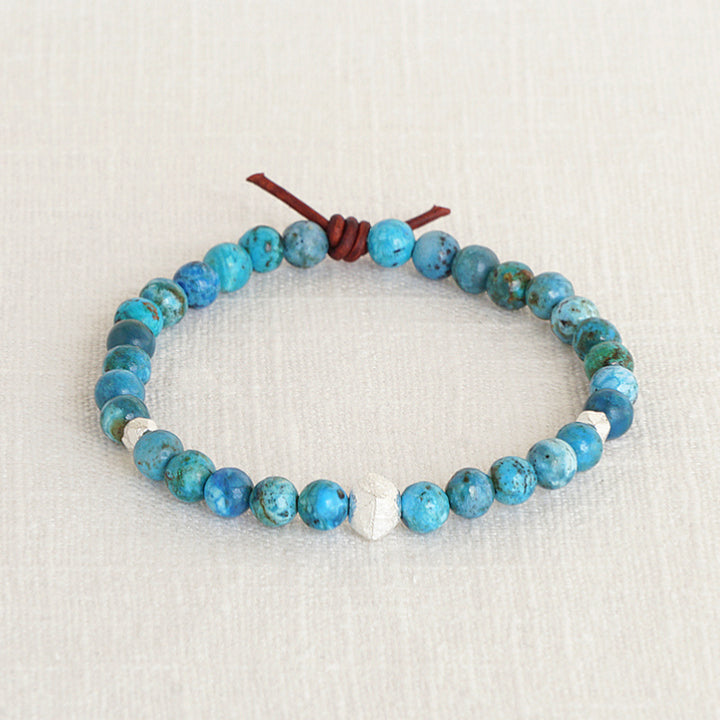 Blue Azurite Affirmation Mini Bracelet | Choose your Affirmation