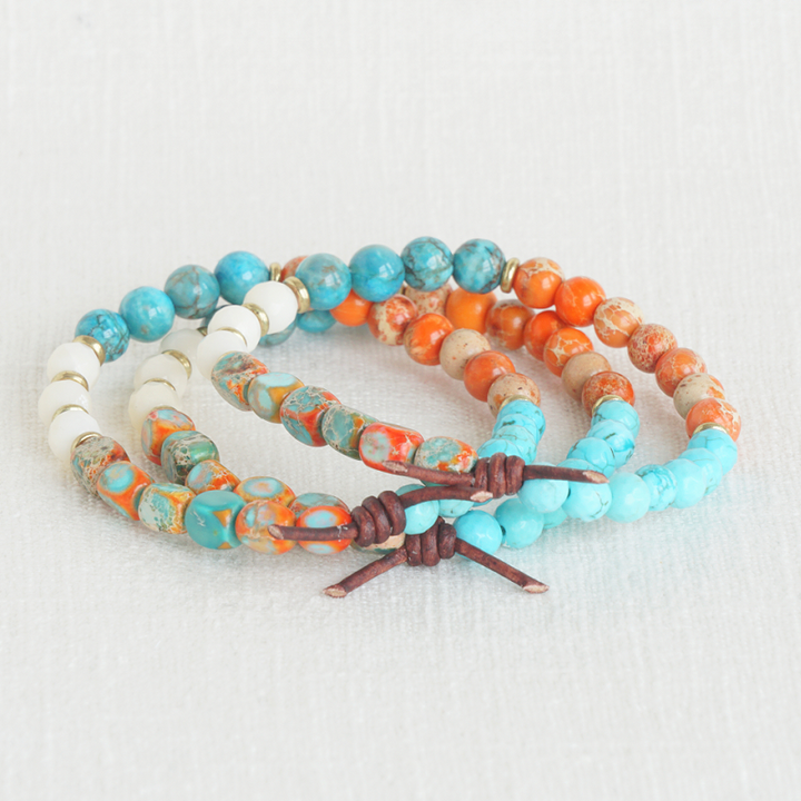 Harmony (August 2024 Mini of the Month) | Impression Jasper, Magnesite, and Coral