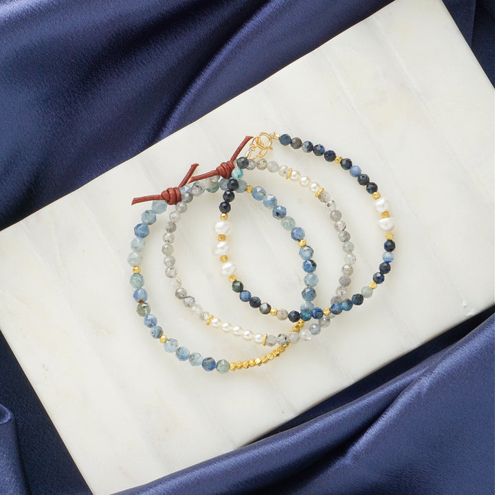 Pearl and Blue Kyanite Mini Bracelet | 2024 Holiday Exclusive