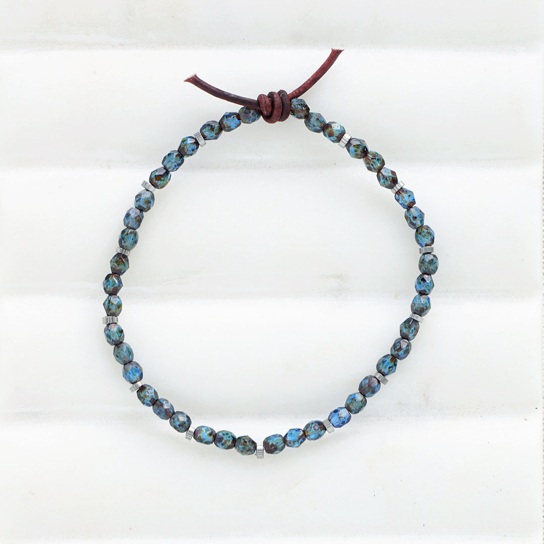 Holiday Cheer Bracelet Set - Navy, Luster Blue, & Copper Topaz | Set of 3 Bracelets
