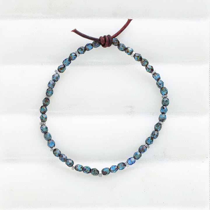 Holiday Cheer Bracelet Set - Navy, Luster Blue, & Copper Topaz | Set of 3 Bracelets