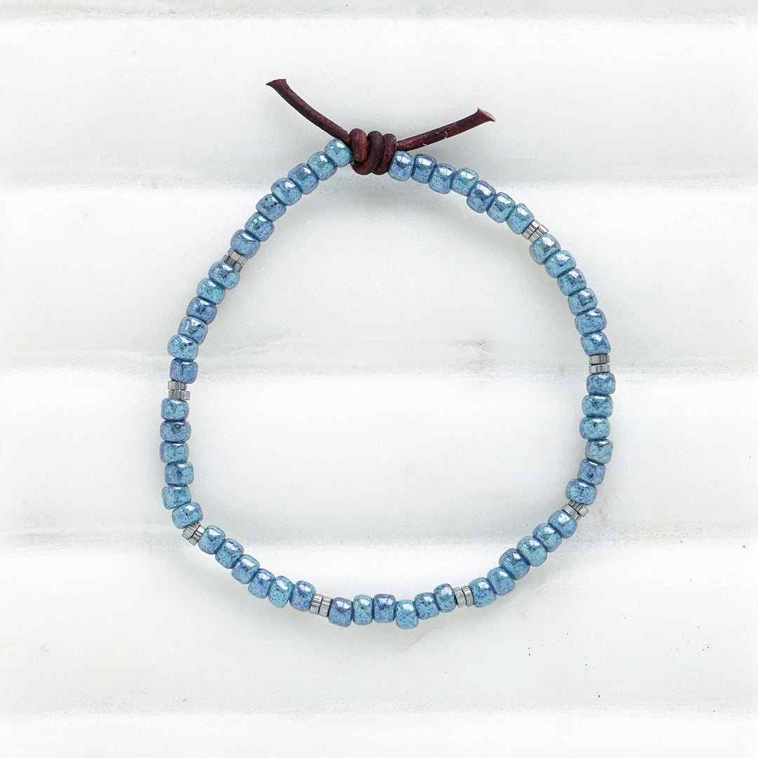 Holiday Cheer Bracelet Set - Navy, Luster Blue, & Copper Topaz | Set of 3 Bracelets