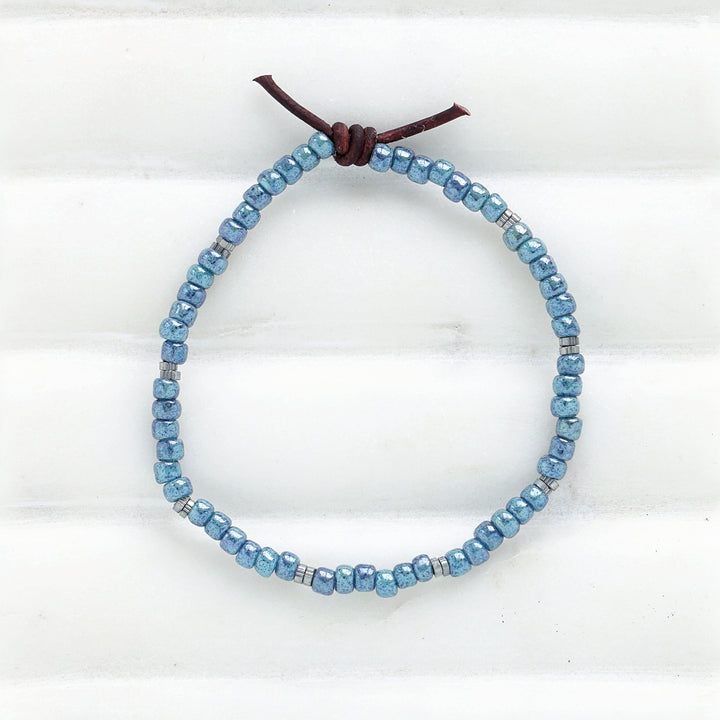 Holiday Cheer Bracelet Set - Navy, Luster Blue, & Copper Topaz | Set of 3 Bracelets